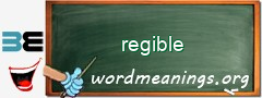 WordMeaning blackboard for regible